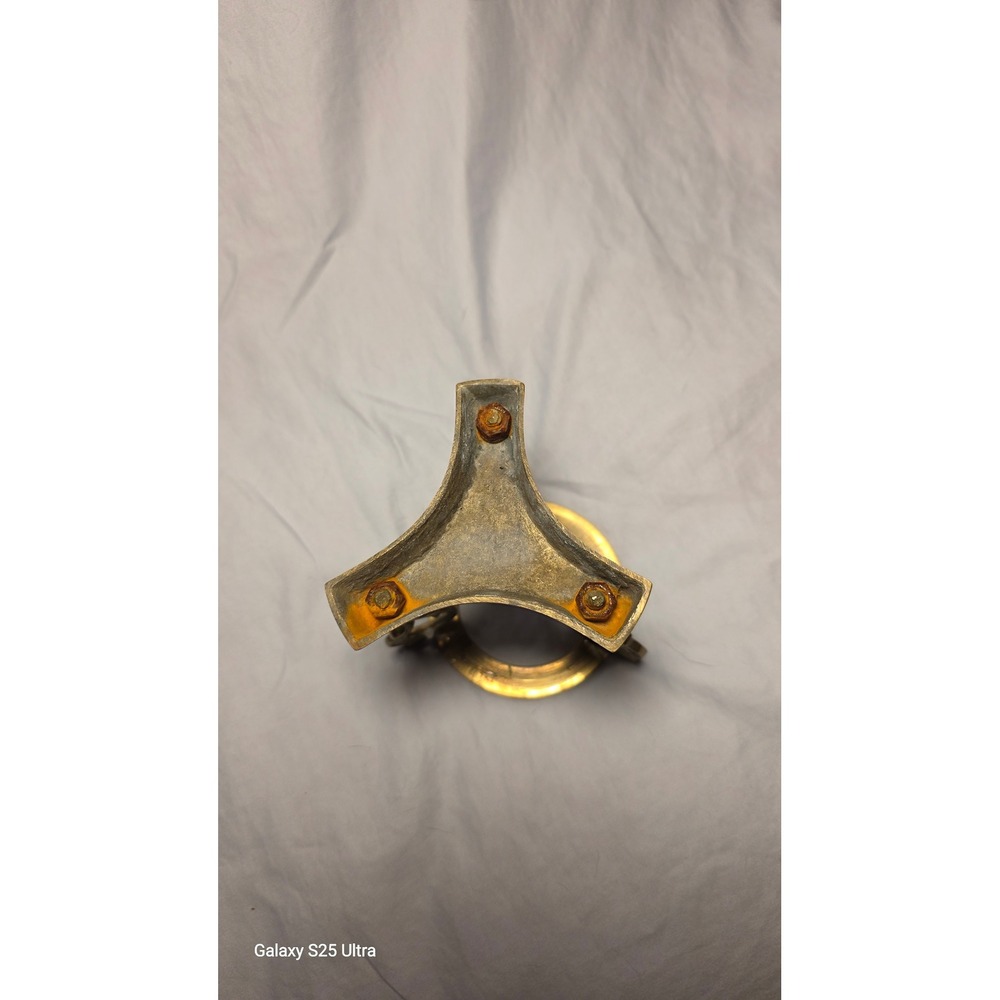 Vintage Brass Tripod Display Stand Ornate Scroll Ostrich Egg Sphere Holder 3.25" - Picture 7 of 7